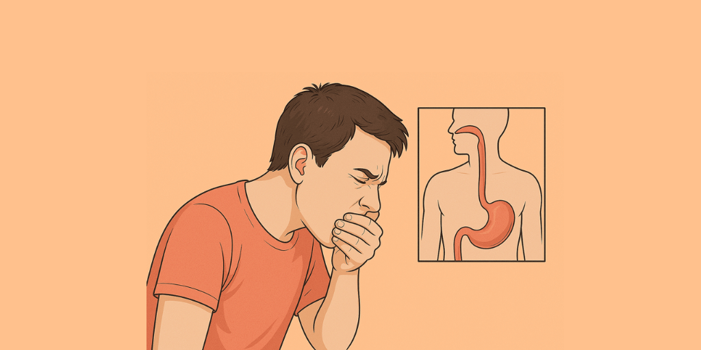 Person having Vomiting
