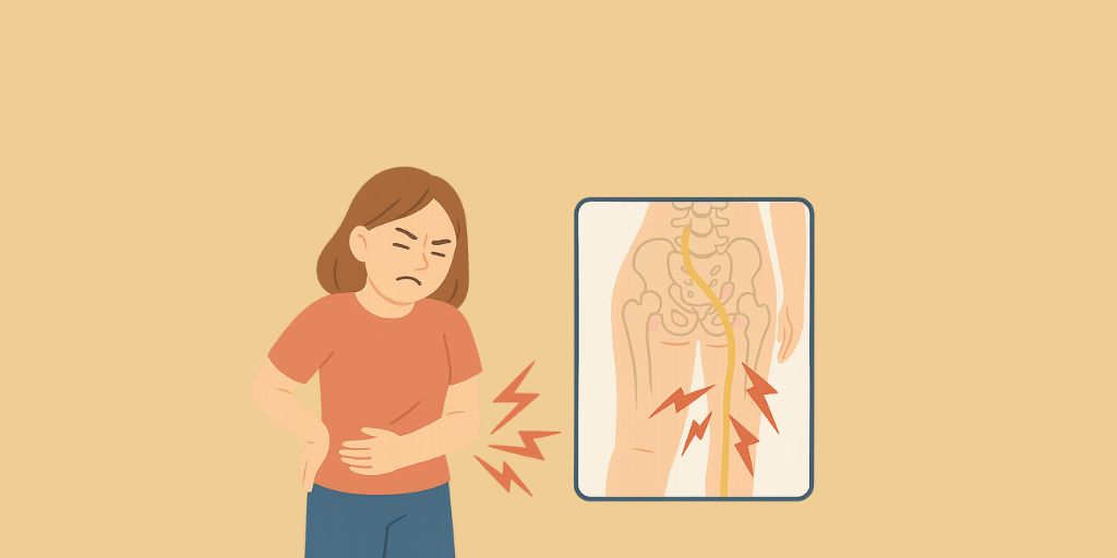 Sciatica 4 Lady having Sciatica